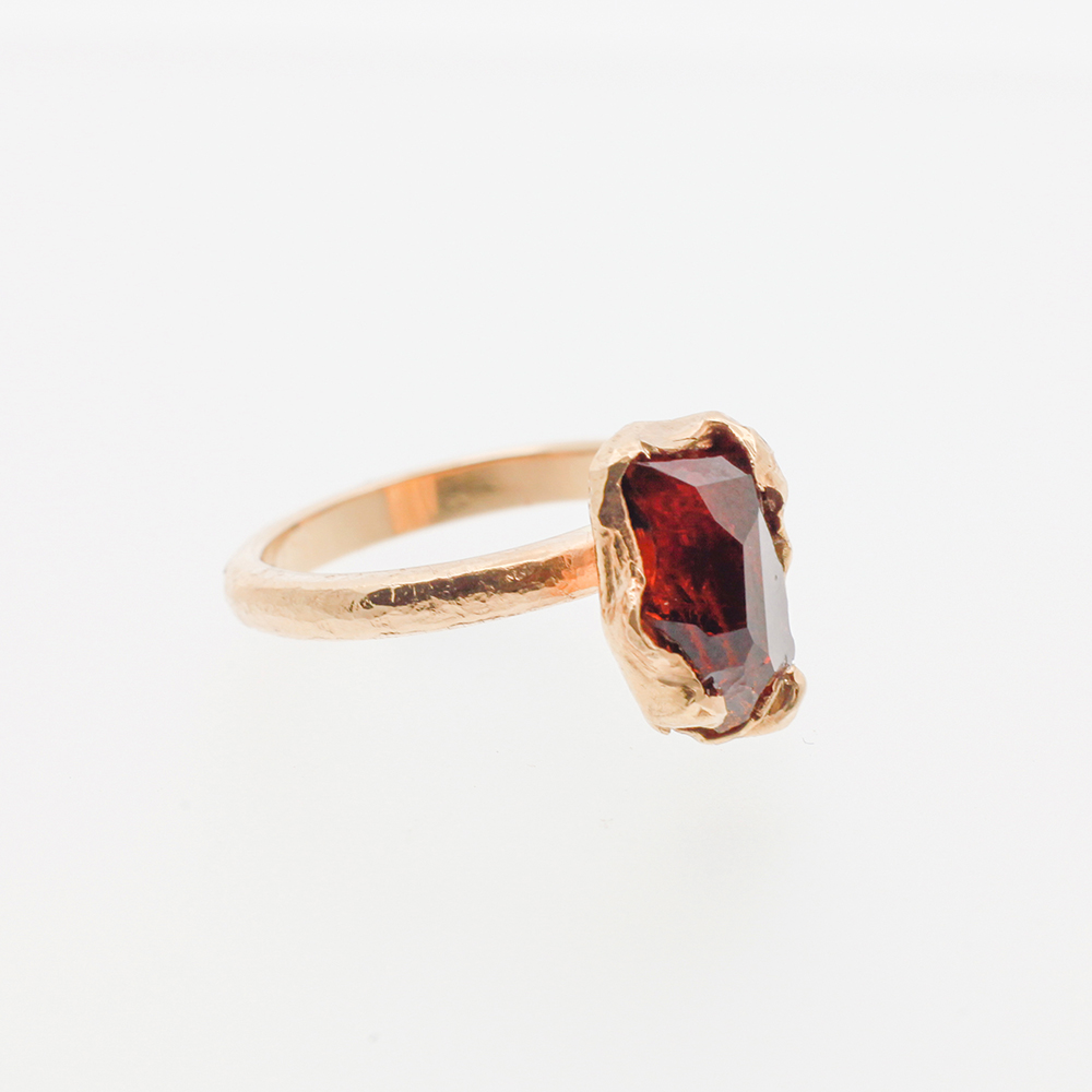 Rose Gold Ring with tourmaline