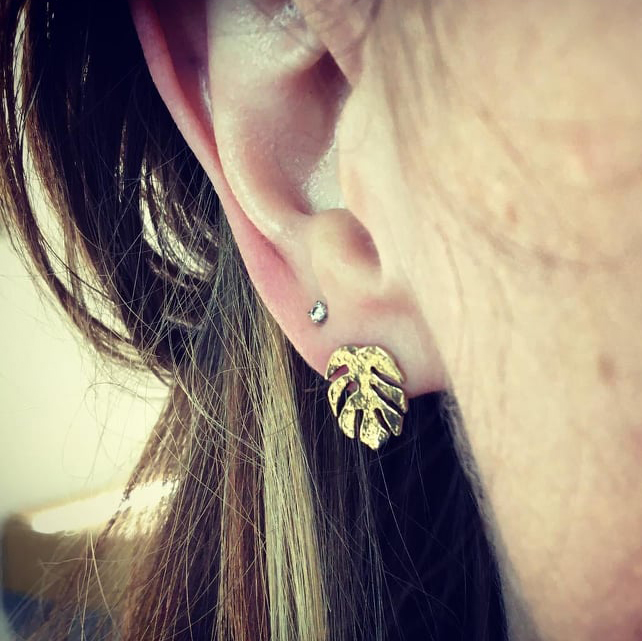 MONSTERA earrings gold